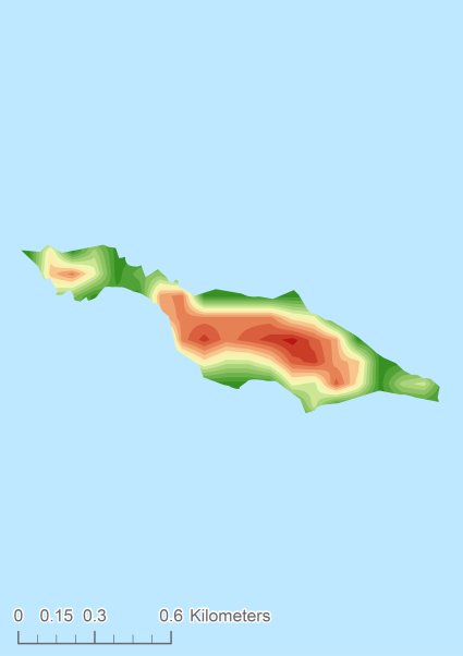 Isla de Tabarca Цифровая модель местности - DTM