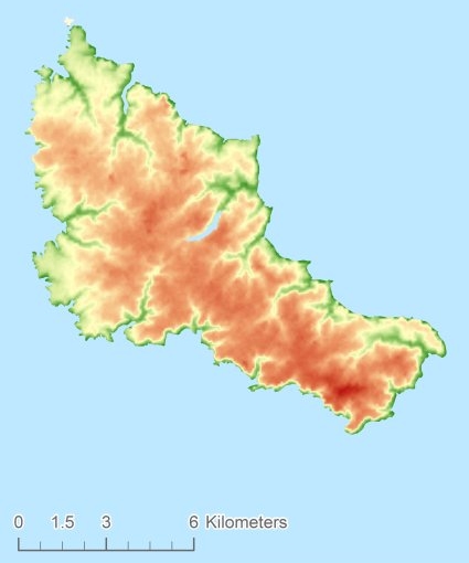 Belle-Île-en-Mer Modelo digital del terreno - MDT