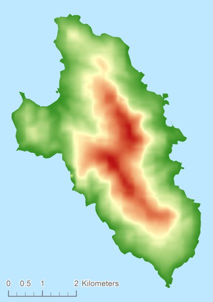 Джильо Цифровая модель местности - DTM
