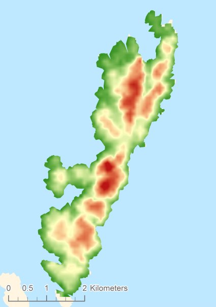Isle of Rona Digital Terræn Model - DTM