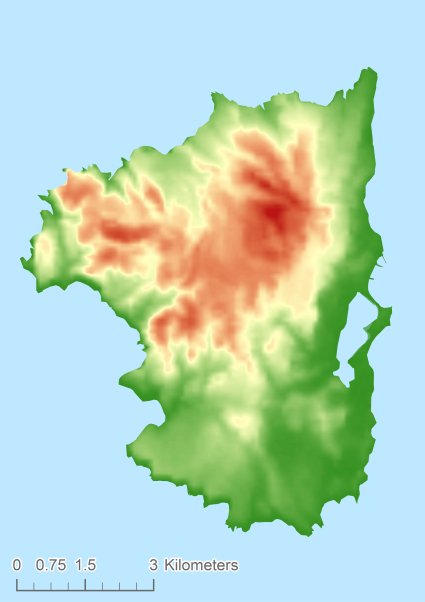 Isola di San Pietro Цифровая модель местности - DTM
