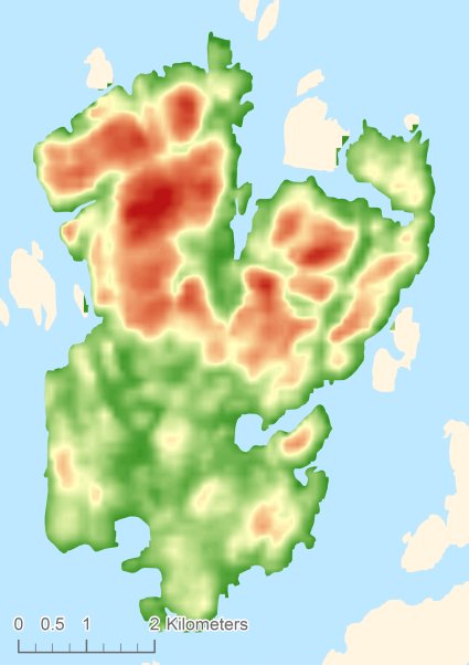 Kirkøy Digital terrängmodell - DTM