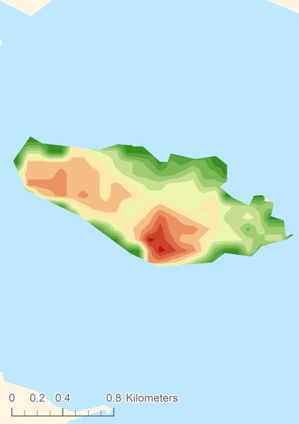 Osea Island Digital terrain model - DTM