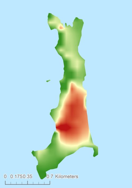 Palmarola Цифровая модель местности - DTM