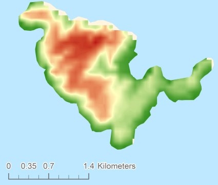 Susak Цифровая модель местности - DTM