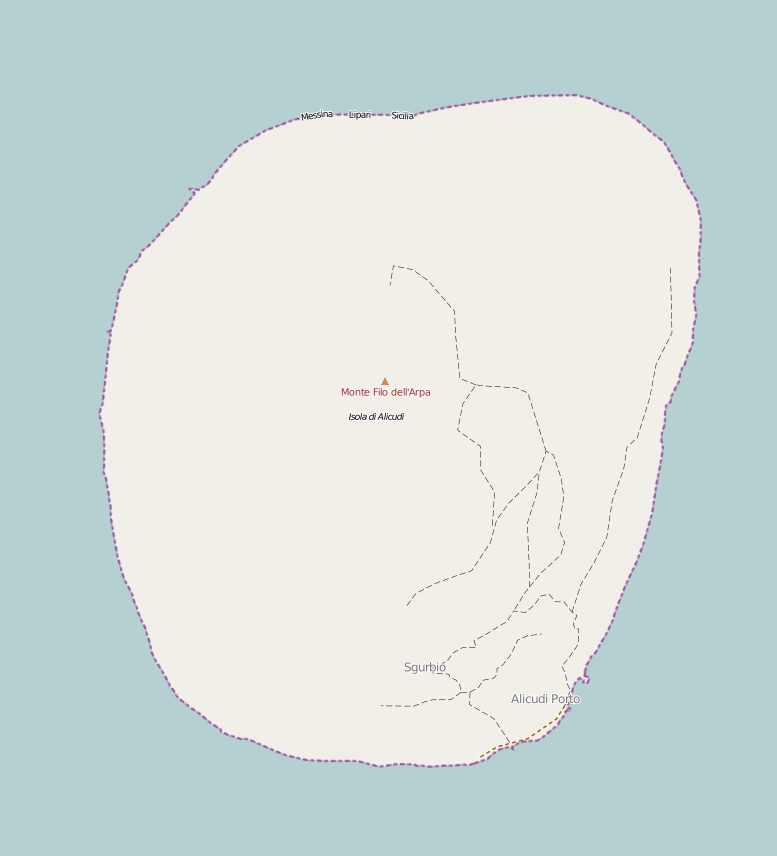 Alicudi Mapa