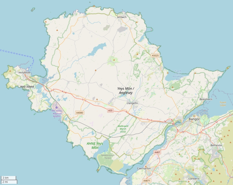 Anglesey Kartta