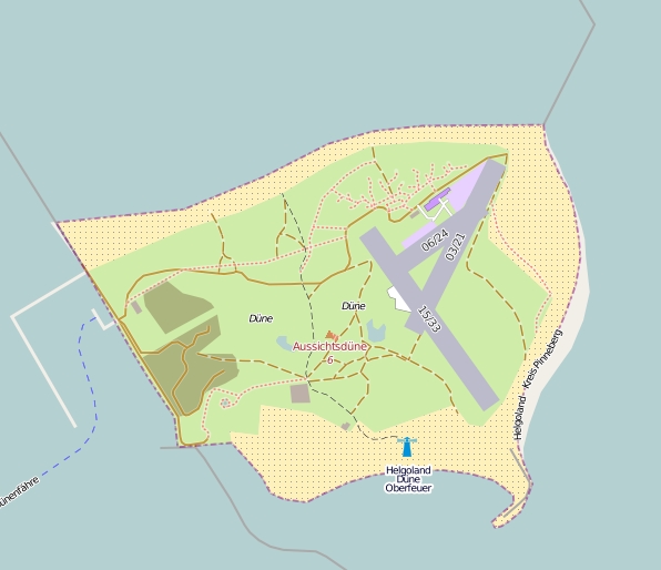 Helgoland-Düne Kartta