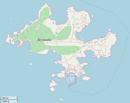 Île Cavallo Karte