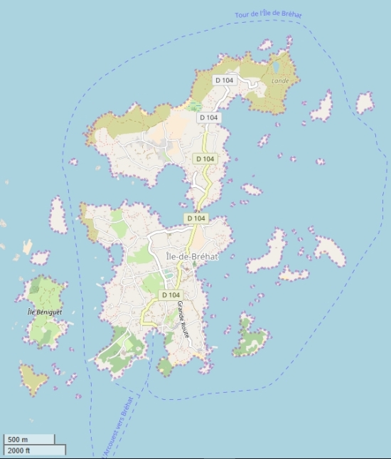 Île de Bréhat Mapa