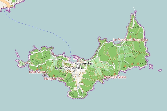 Île de Porquerolles Mapa