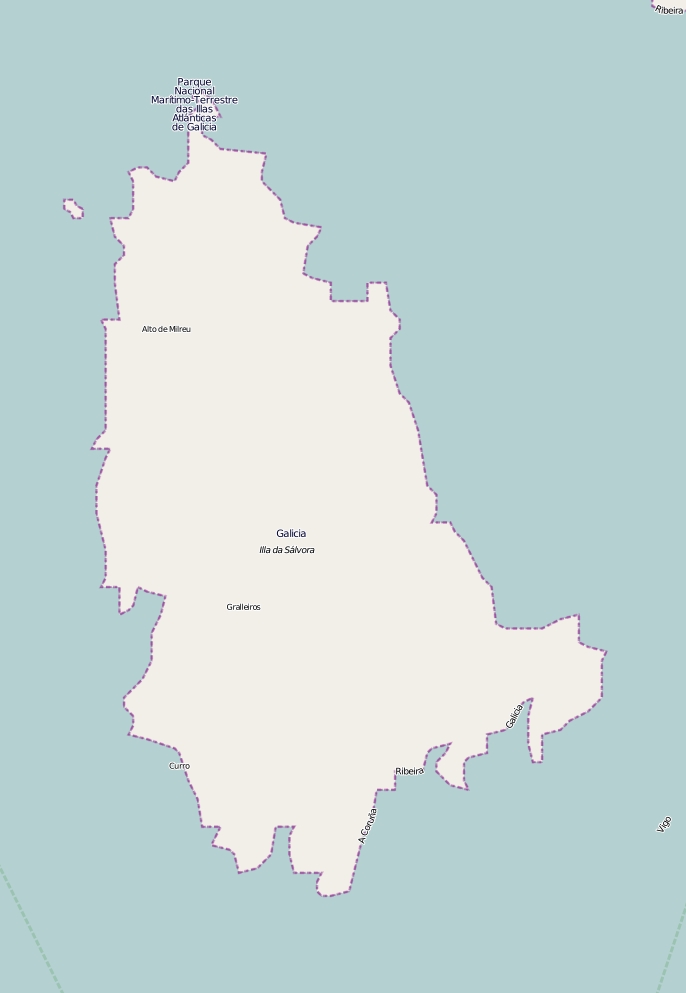 Isla de Salvora Kort