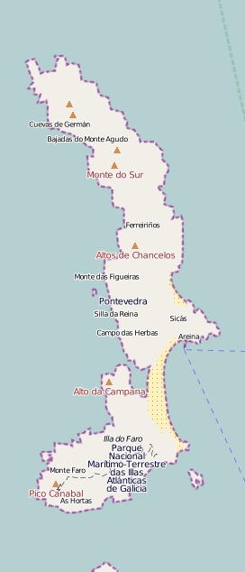 Islas Cies Karte