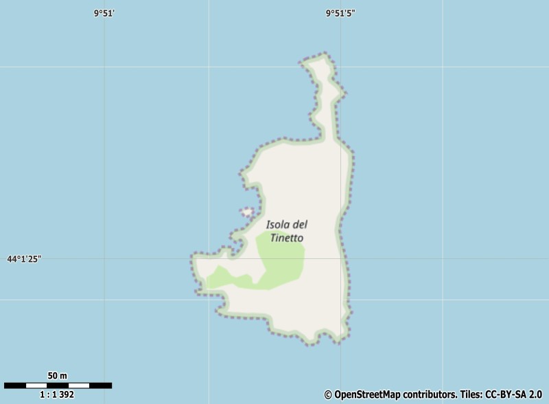 Isola del Tinetto Kartta