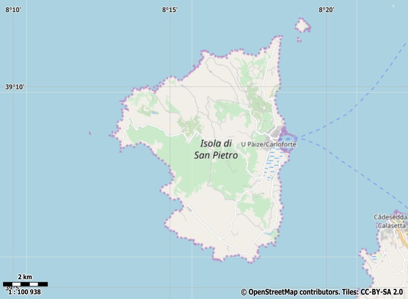 Isola di San Pietro карта