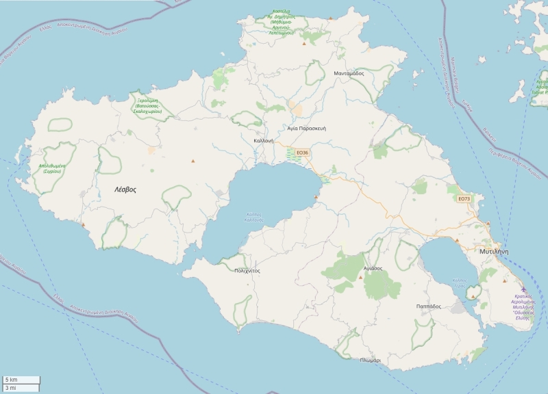 Lesbos Mapa