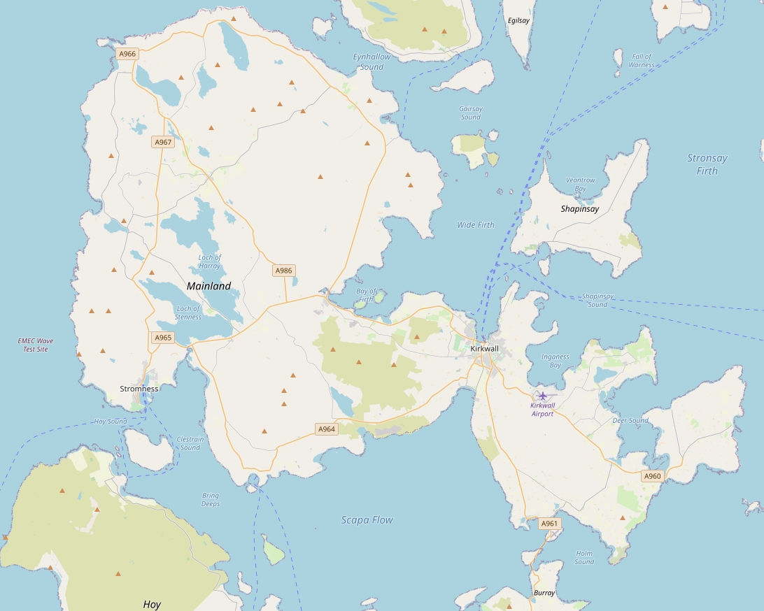 Mainland Orkney Karte