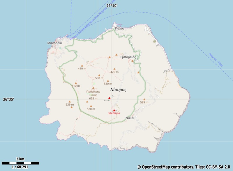 Nisyros Map