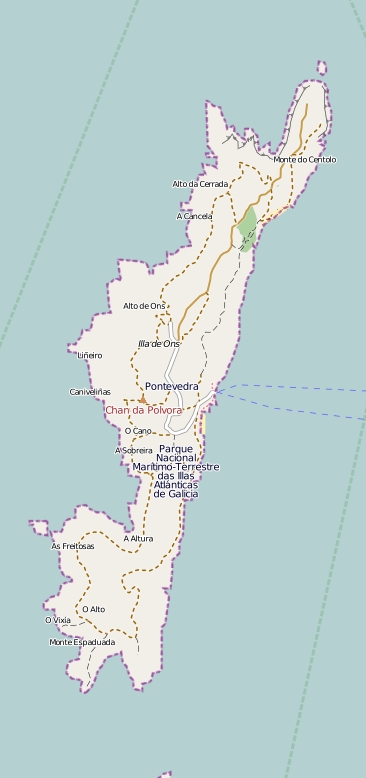 Isla de Ons Mapa