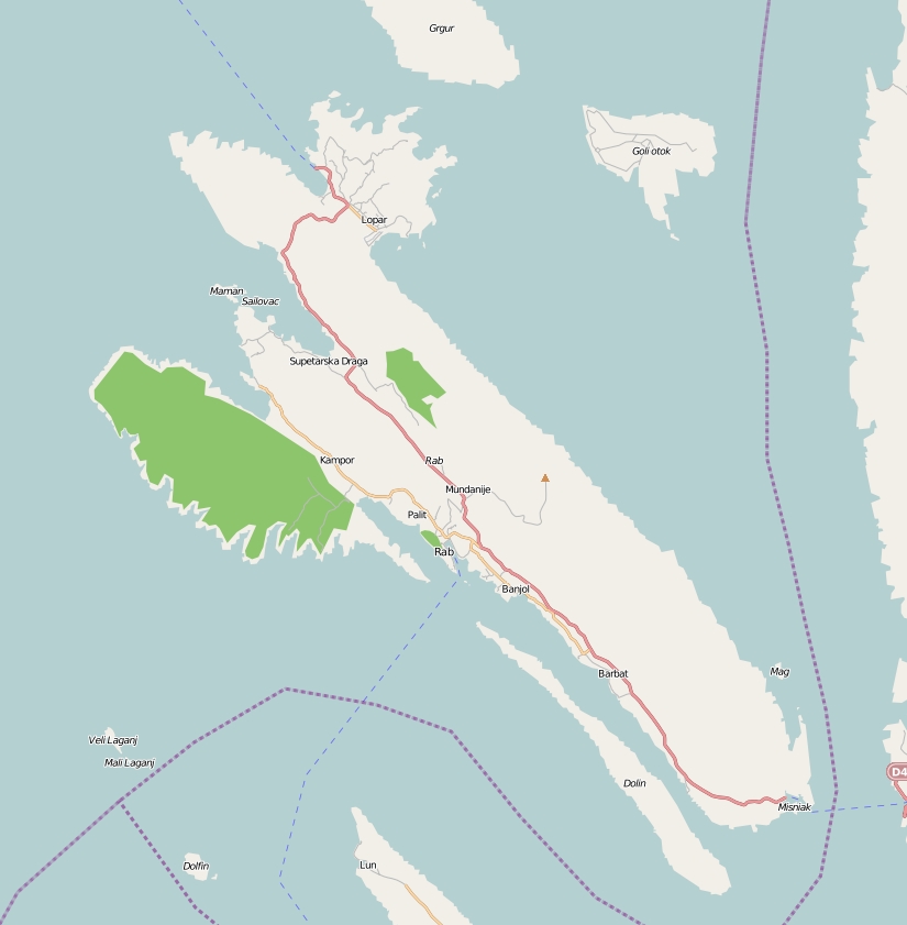 Goli otok maps