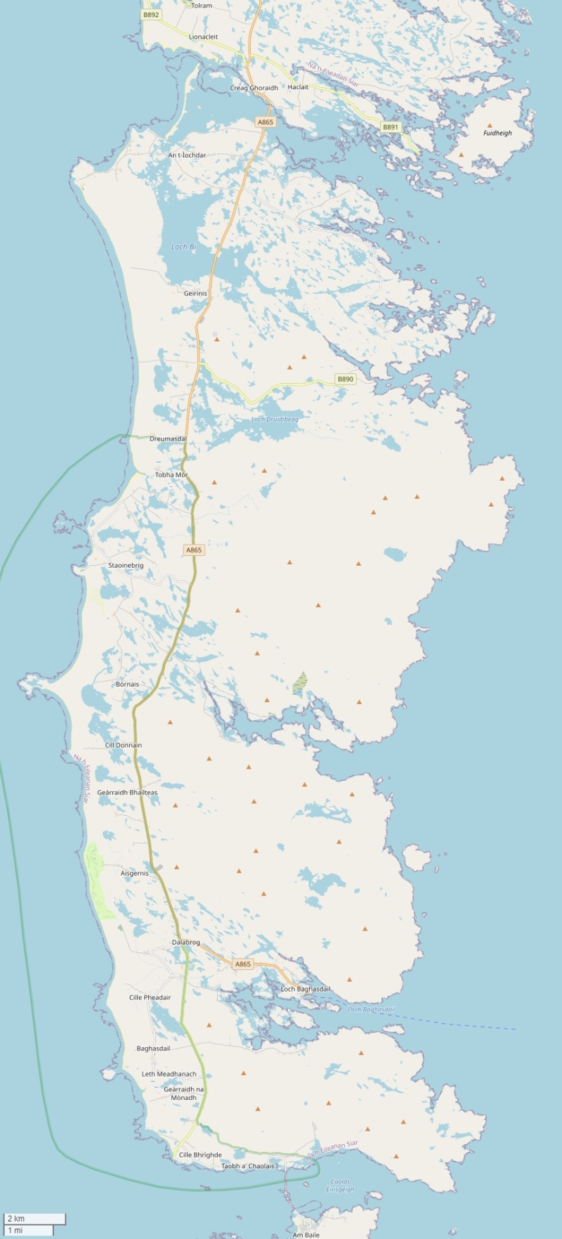 South Uist Mapa