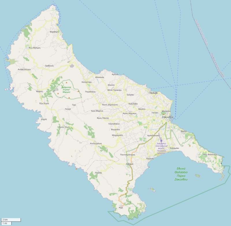 Zakynthos карта