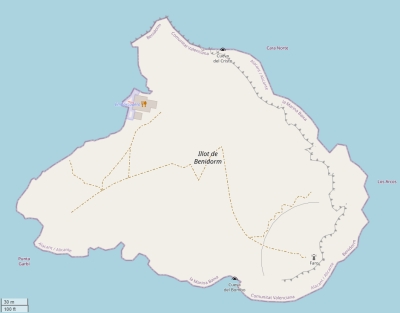 Isla de Benidorm map