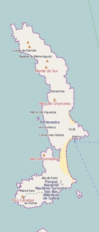 Islas Cies map