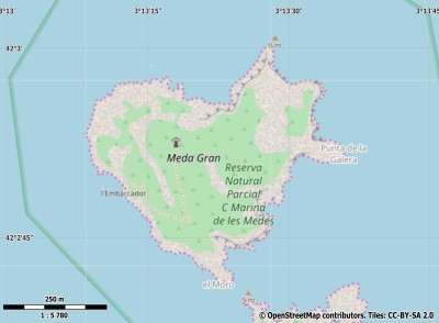 Islas Medas map