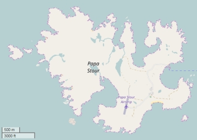 Papa Stour map