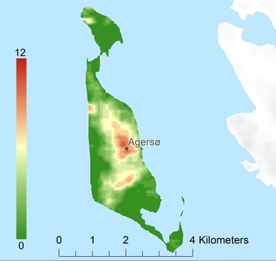 Agersø Цифровая модель местности - DTM