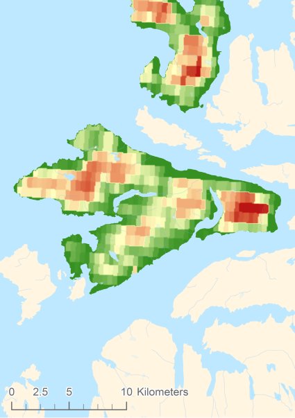 Bremangerlandet Цифровая модель местности - DTM