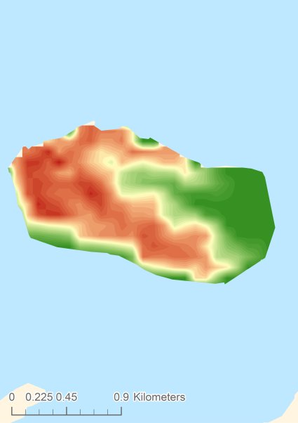 Brownsea Island Цифровая модель местности - DTM