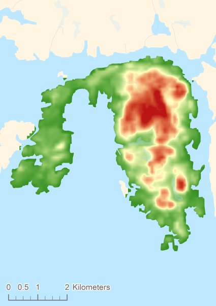 Eigerøya Modèle numérique de terrain - MNT