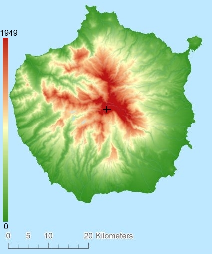 Gran Canaria Modèle numérique de terrain - MNT