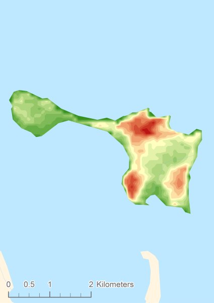 Holy Island of Lindisfarne Digital terrain model - DTM