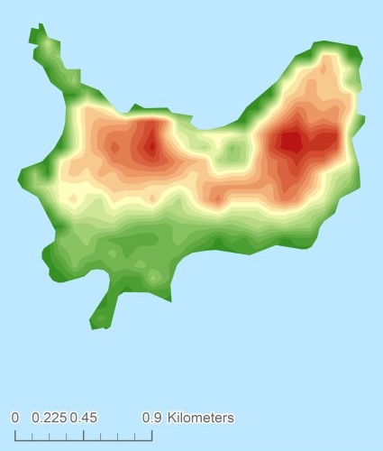Île Hoëdic Digital terrain model - DTM