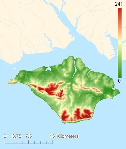 Isle of Wight Digital terrain model - DTM