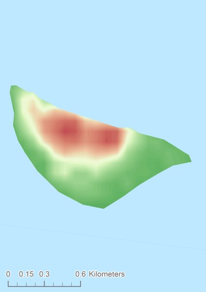 Isola Polvese Digital terrain model - DTM