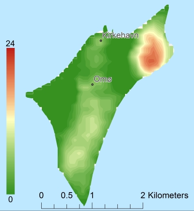 Omø Цифровая модель местности - DTM