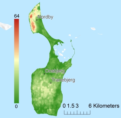 Samsø Цифровая модель местности - DTM