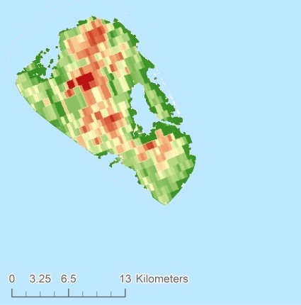 Соловецкие острова Digital terrain model - DTM