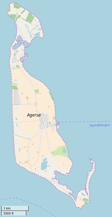 Agersø карта