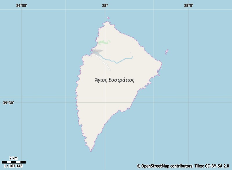 Agios Efstratios Karte