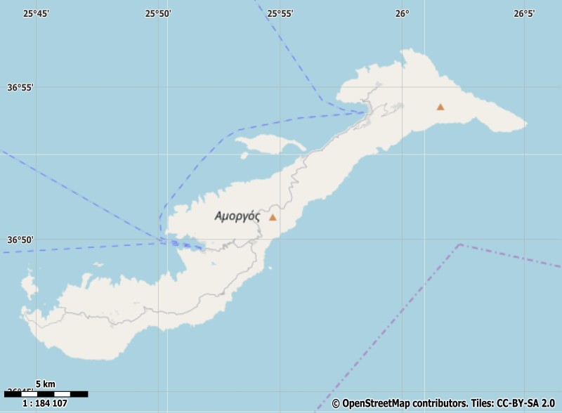 Amorgos Mapa