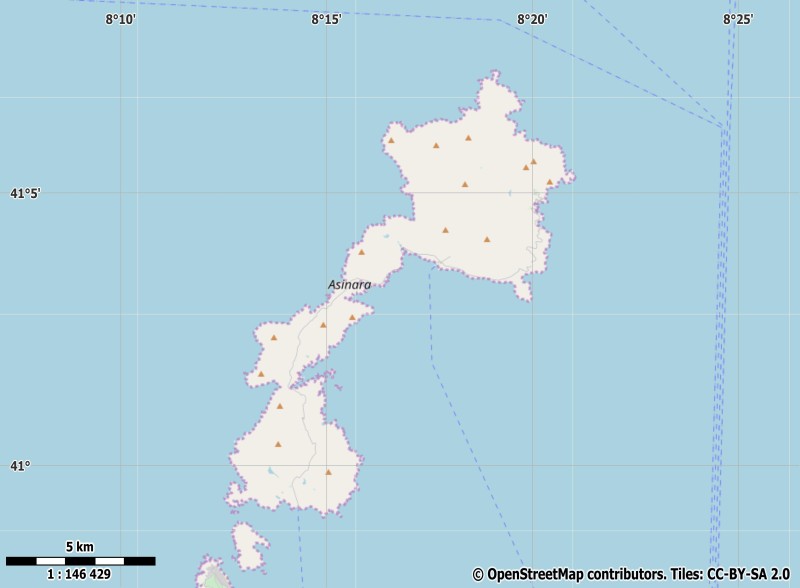 Asinara карта