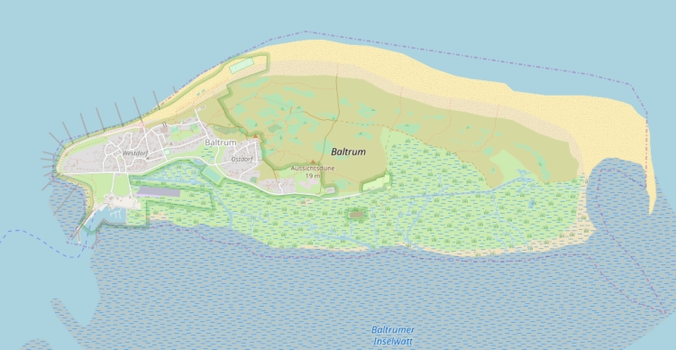 Baltrum Mapa