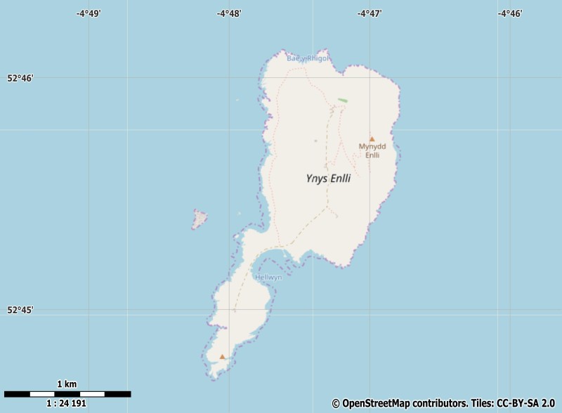 Bardsey Island Map
