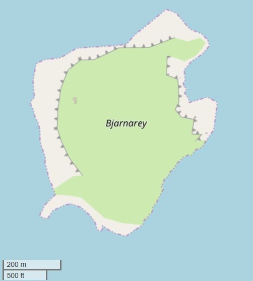 Bjarnarey Karte