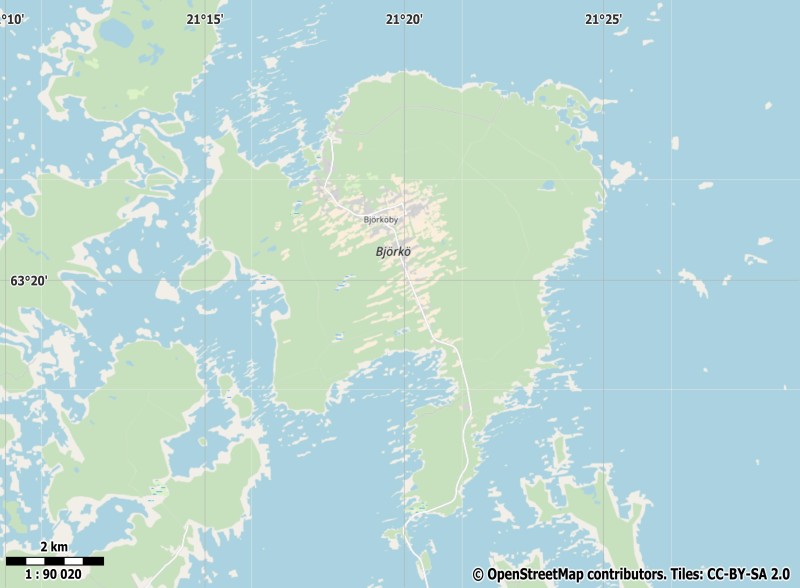 Björkö Mapa